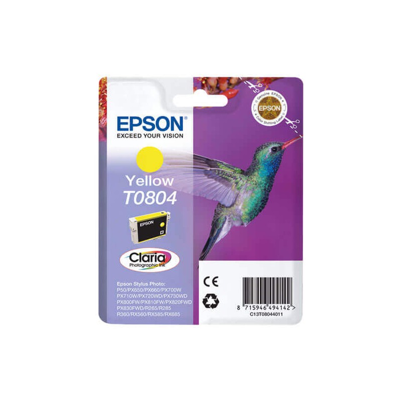 Epson C13T08044011 T0804 Cartuccia Originale M Magenta 7,4ml 620 Pagine