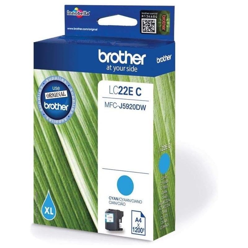 Cartuccia Originale Brother LC22EC C Ciano 1200 Pagine