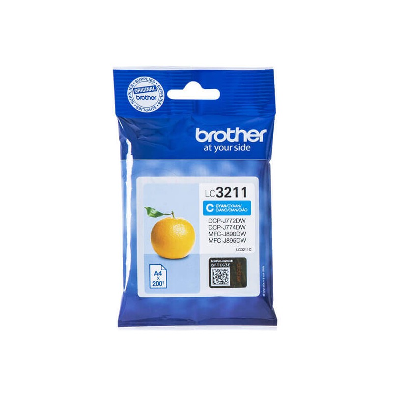 Cartuccia Originale Brother LC3211C C Ciano 200 Pagine
