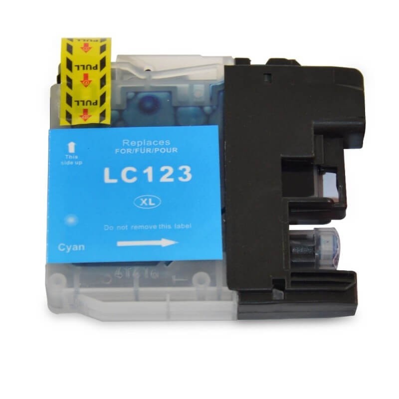 Cartuccia Compatibile Brother LC-121 LC-123 C Ciano Con Chip 10ml