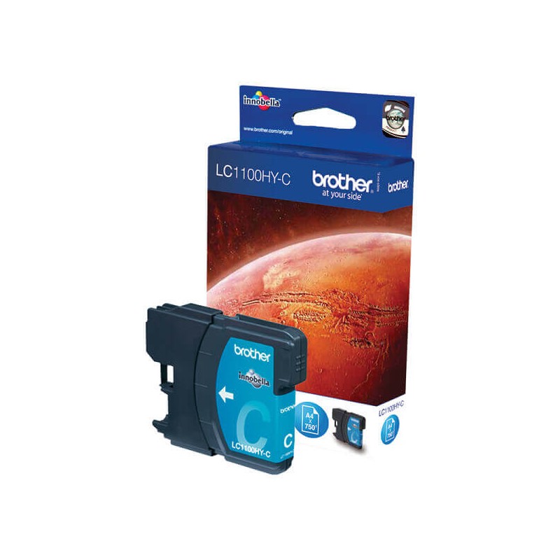 Cartuccia Originale Brother LC1100HYC C Ciano 750Pagine