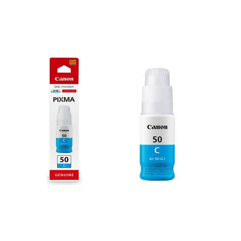 Canon GI-50C 3403C001 70ml Inchiostro Originale C Ciano 7700 Pagine