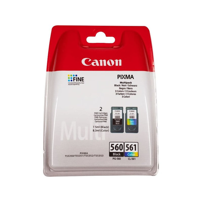 Canon PG-560 + CL-561 Kit 2 Cartucce Originali Bk Col 3713C006