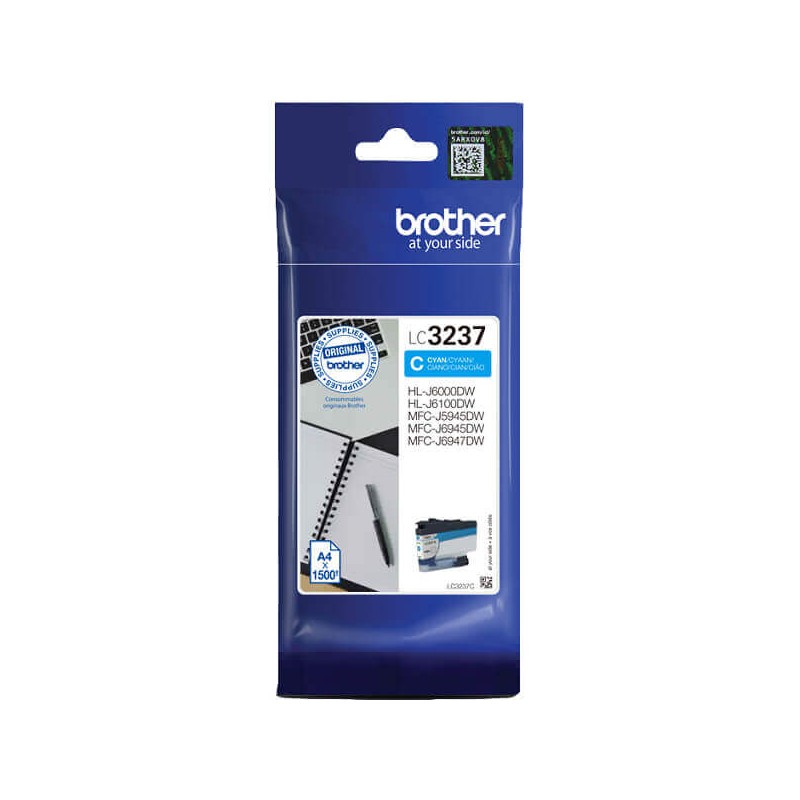 Cartuccia Originale Brother LC3237C C Ciano 1500 Pagine