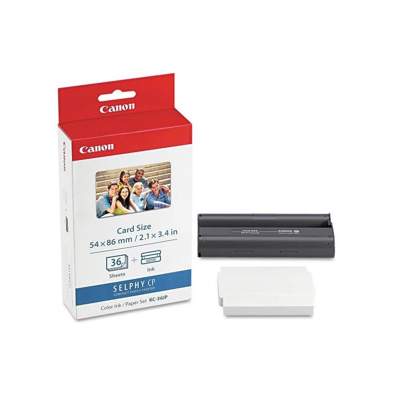 Canon KC-36IP Kit Inchiostro + Carta Fotografica Originale 36 Fogli 54x86mm
