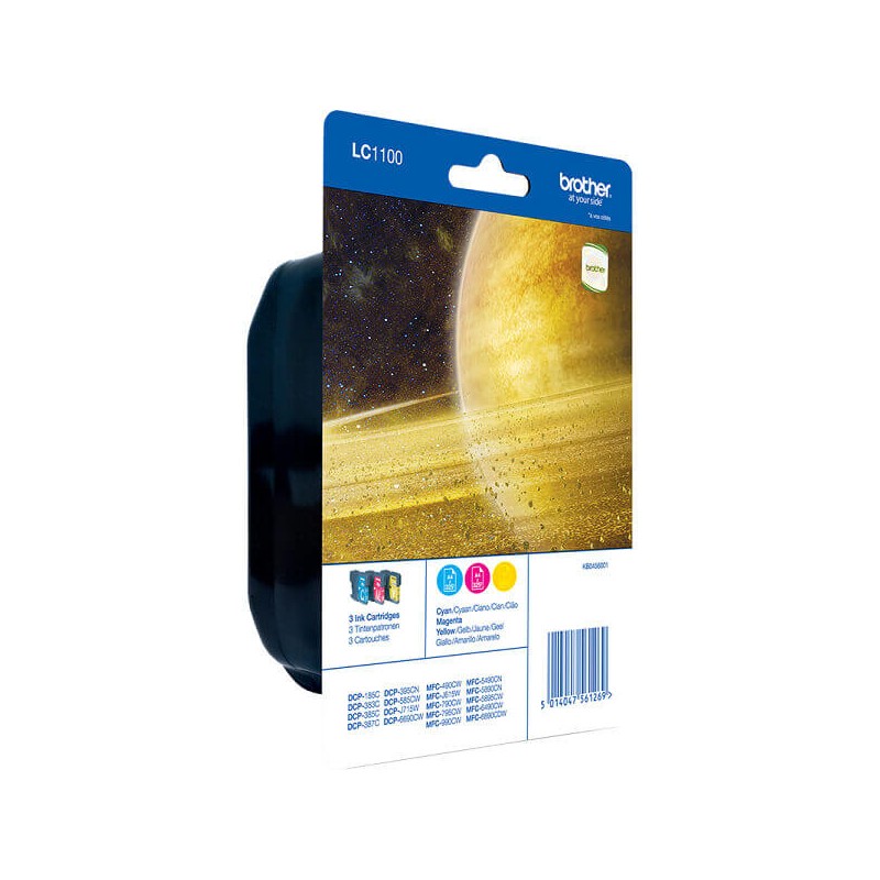 Kit 3 Cartucce Originali Brother LC-1100 C M Y 325 Pagine
