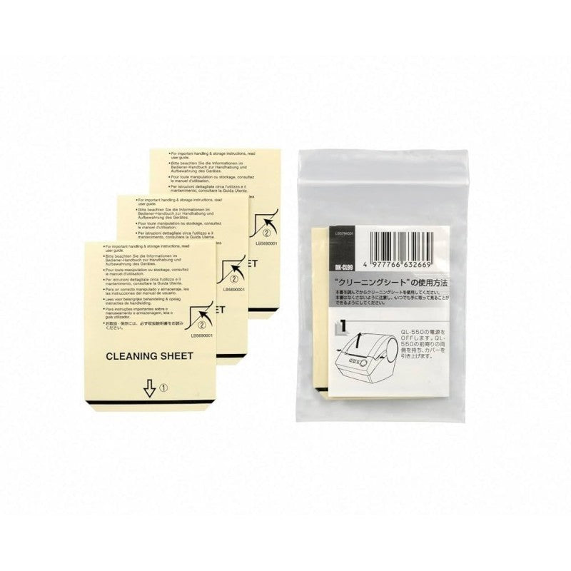 Brother QL DK-CL99 Originale 10 Fogli Fogli di Pulizia delle Stampanti