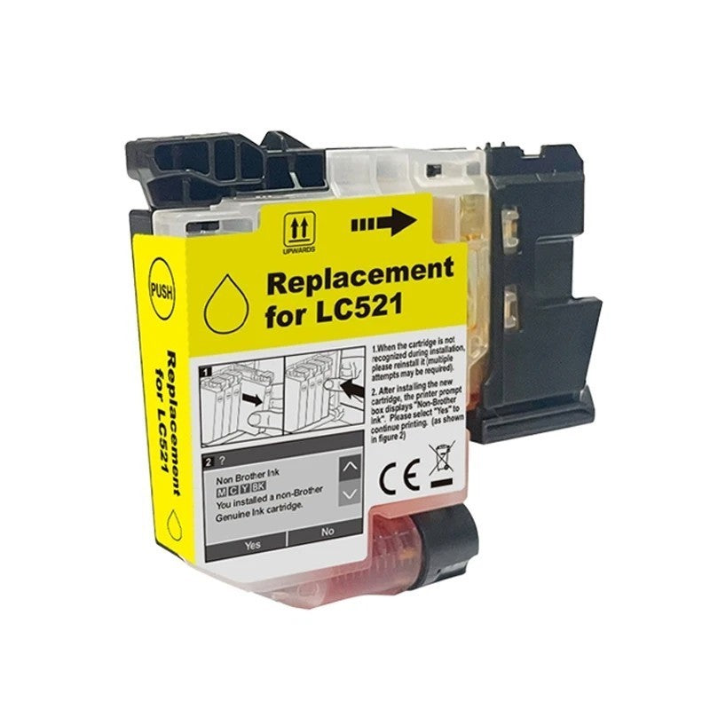 Cartuccia Compatibile Brother LC-521Y Y Yellow 500 Pagine