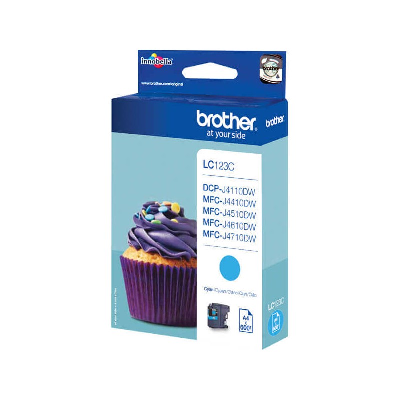 Cartuccia Originale Brother LC123C C Ciano 600 Pagine