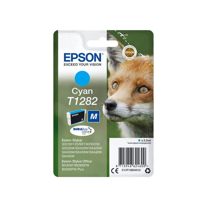 Epson C13T12824012 T1282 Cartuccia Originale C Ciano 3,5ML 175 Pagine