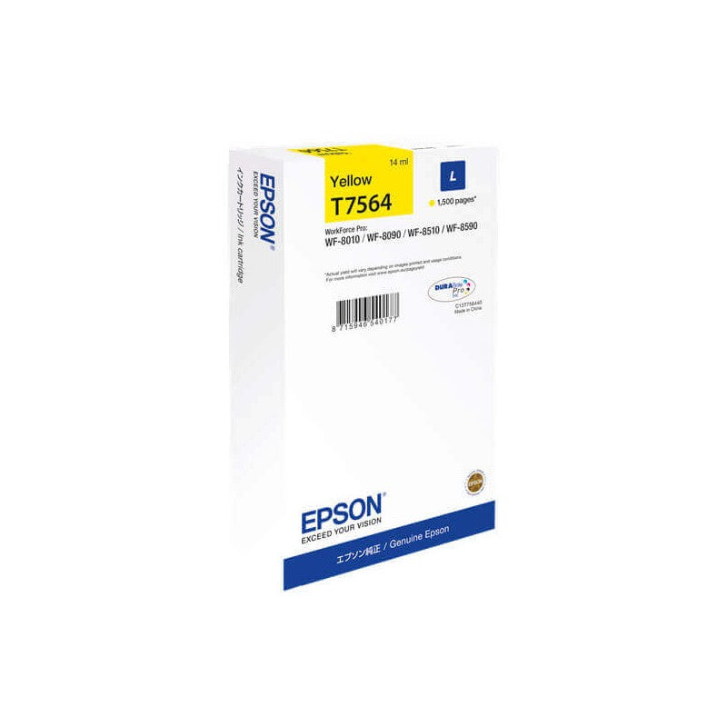 Epson C13T756440 T7564 Cartuccia Originale Y Yellow 14ml 1500 Pagine