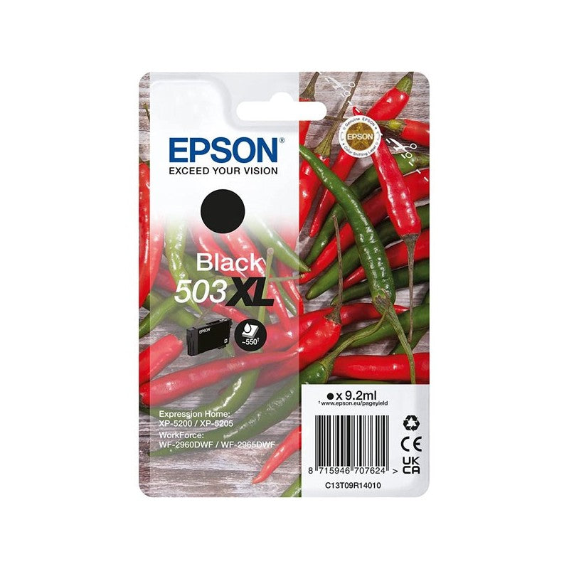 Epson C13T09R14010 503XL Cartuccia Originale Bk Nero 550 Pagine