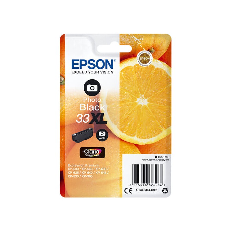 Epson C13T33614012 T3361 33 Cartuccia Originale Photo Bk Nero 400 Pagine