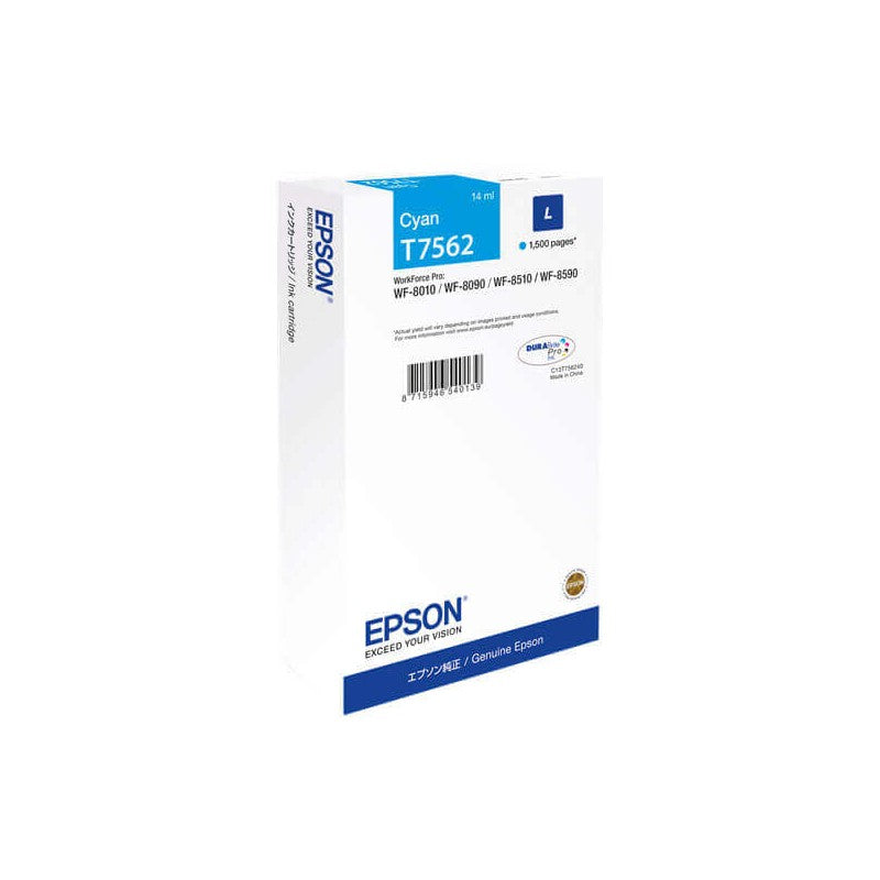 Epson C13T756240 T7562 Cartuccia Originale C Ciano 14ml 1500 Pagine