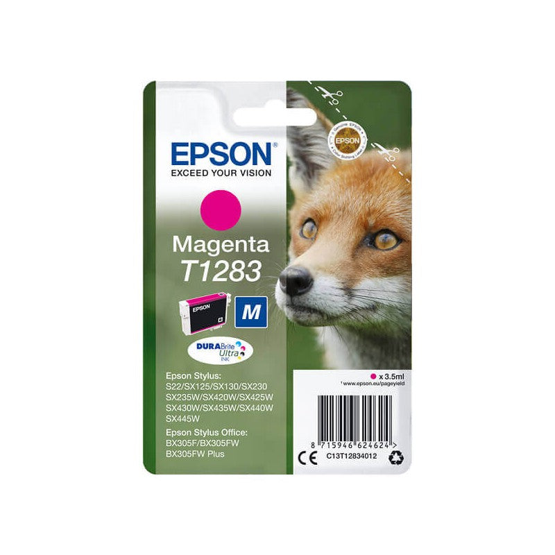 Epson C13T12834012 T1283 Cartuccia Originale M Magenta 3,5ML 140 Pagine