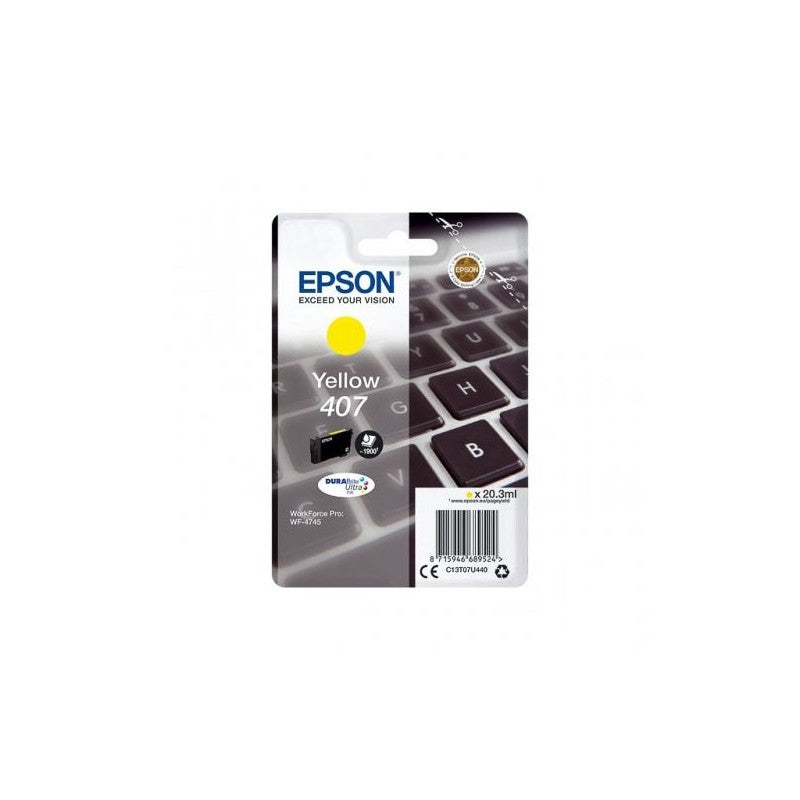 Epson C13T07U440 407 Cartuccia Originale Y Yellow 1900 Pagine