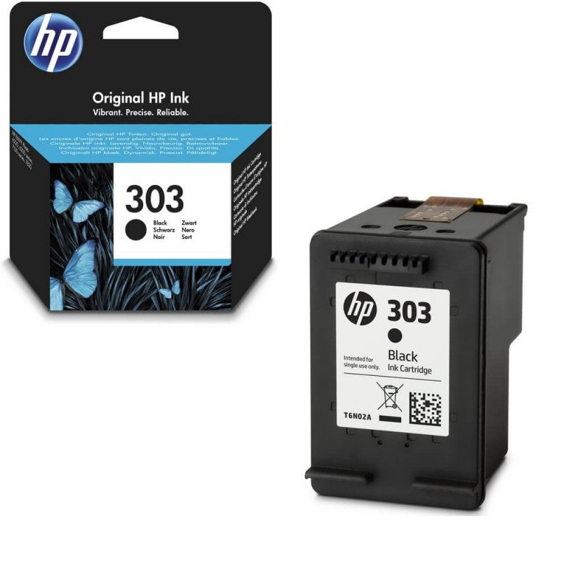 HP 303 T6N02AE Cartuccia Originale Bk Nero 4ml 200 Pagine