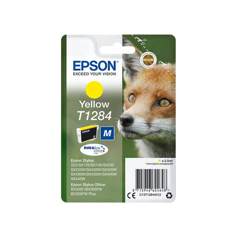 Epson C13T12844012 T1284 Cartuccia Originale Y Yellow 3,5ML 225 Pagine