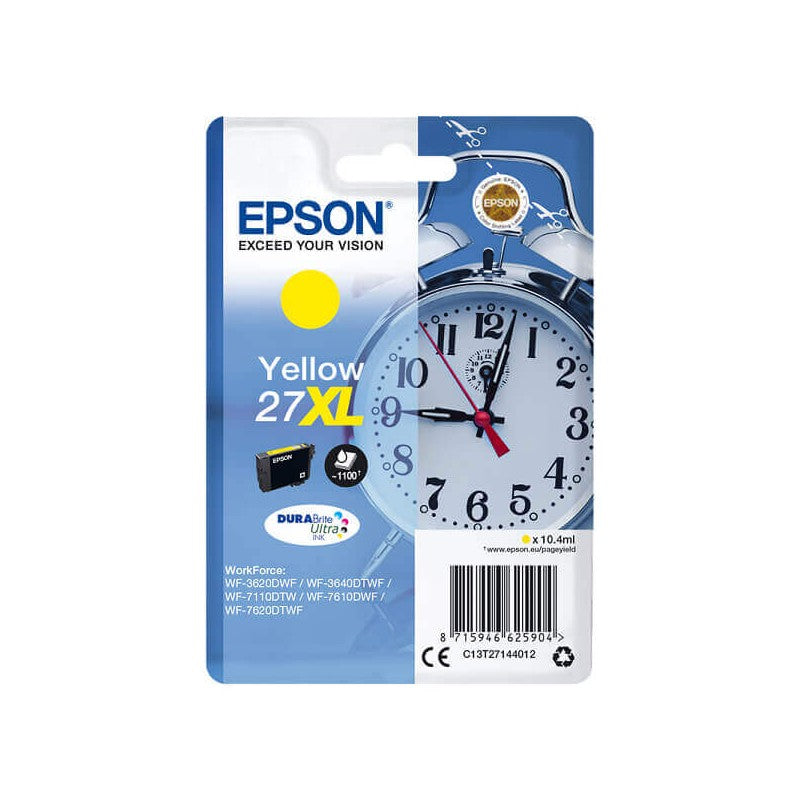 Epson C13T27144012 T2714 27XL Cartuccia Originale Y Yellow 1100 Pagine