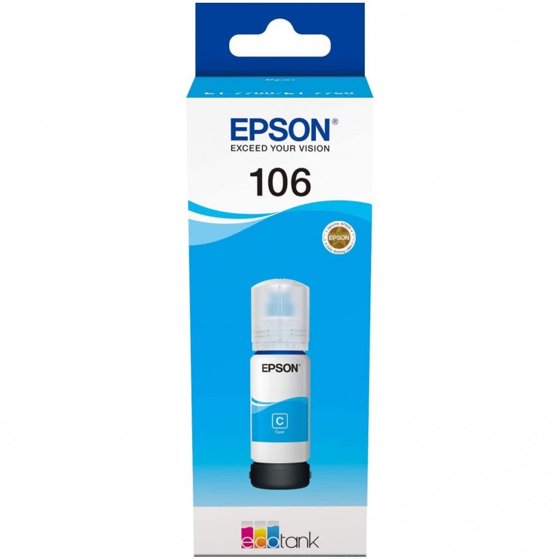 Epson 106 C13T00R240 T00R240 Inchiostro Originale C Ciano da 70ml