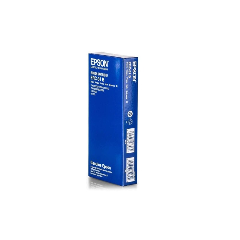 Epson C43S015369 S015369 15369 ERC31B ERC-31 Nastro originale Bk Nero