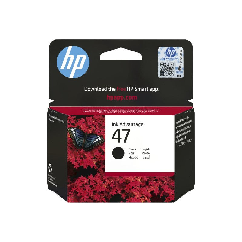 HP 6ZD21AE 47 Cartuccia Originale BK Nero 1300 Pagine
