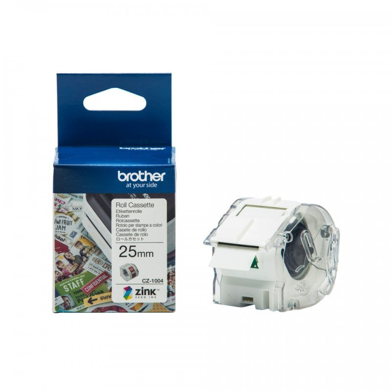 Brother CZ1004 Rotolo Etichette Originali per Etichette a colori 25mm x 5 Metri