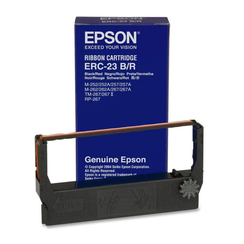 Epson C43S015362 S015362 15362 ERC23BR ERC-23 Nastro originale Bk Nero Rosso