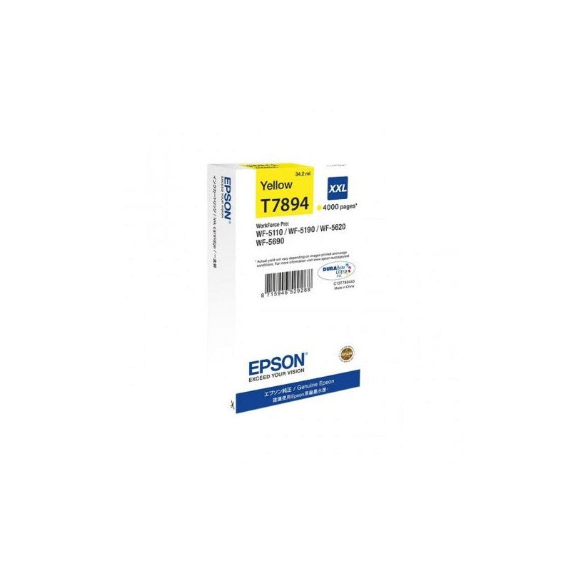Epson C13T789440 T7894 T7894XXL Cartuccia Originale Y Yellow 4000 Pagine