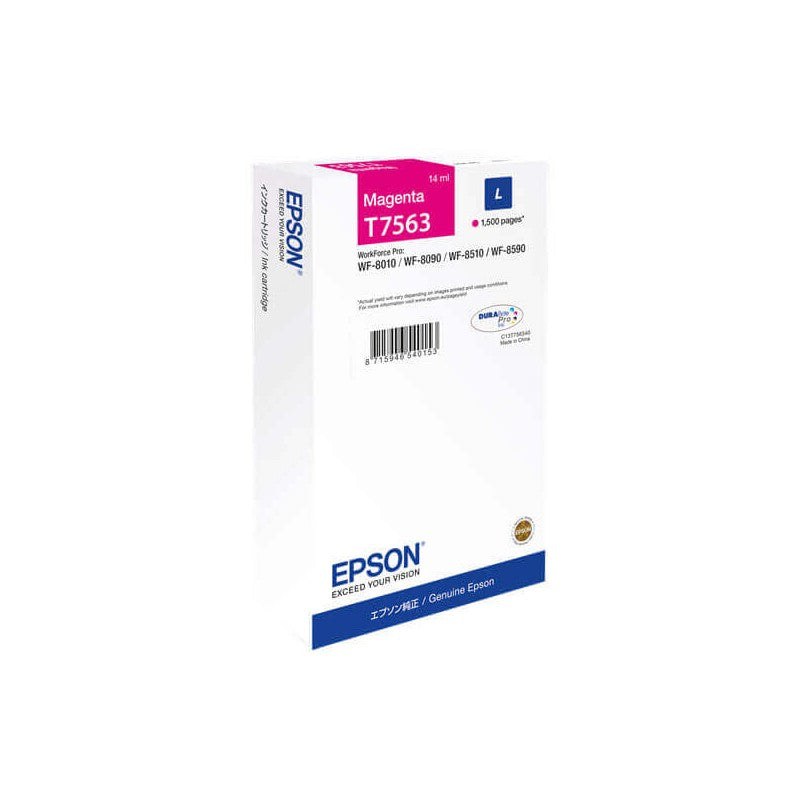 Epson C13T756340 T7563 Cartuccia Originale M Magenta 14ml 1500 Pagine