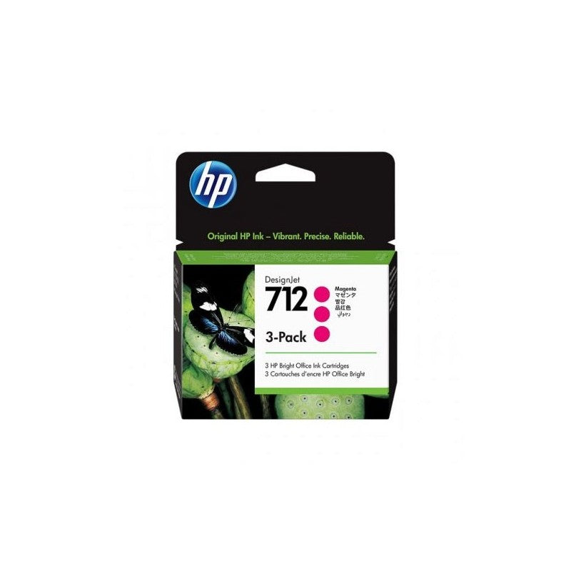 HP 3ED78A 712 Kit 3 Cartucce Originali M Magenta