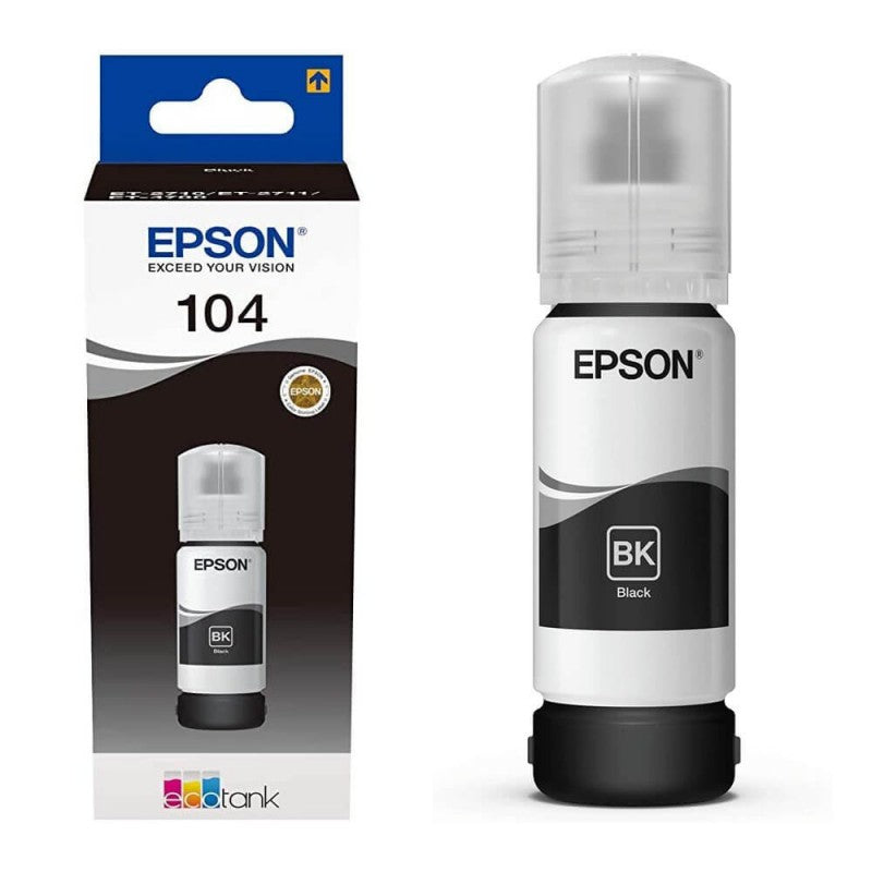 Epson 104 T00P140 C13T00P140 Inchiostro Originale Bk Nero da 65ml