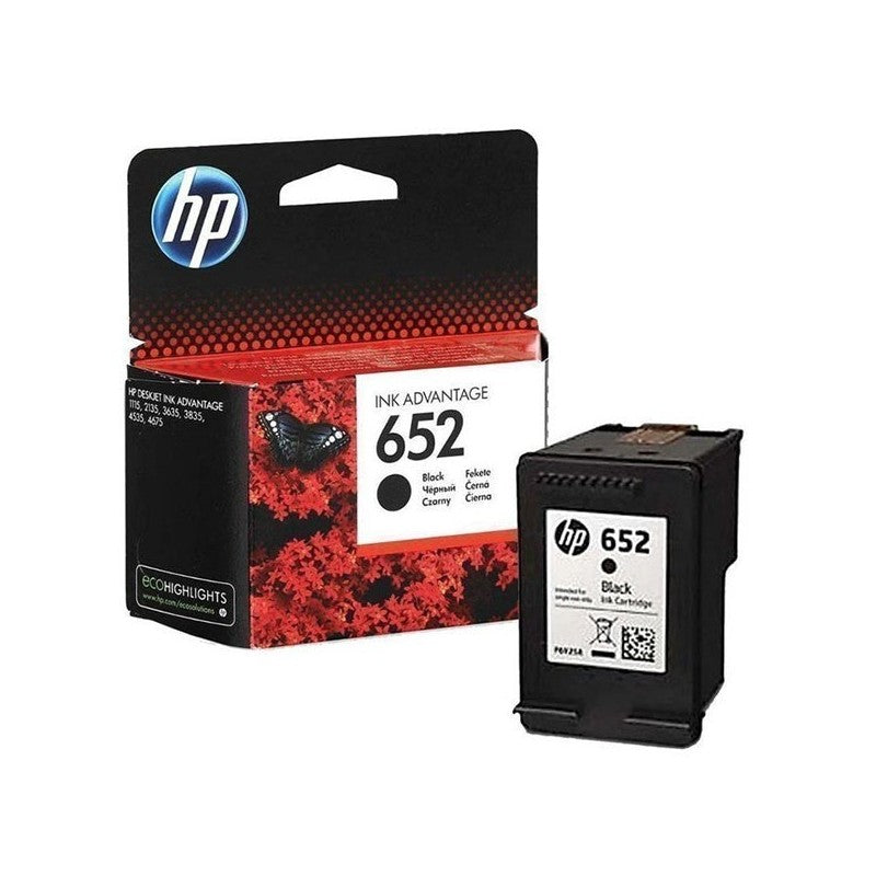 HP F6V25AE 652 Cartuccia Originale BK NERO 360 Pagine