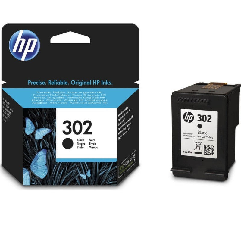HP 302 F6U66A Cartuccia originale Bk Nero 4ml 190 Pagine