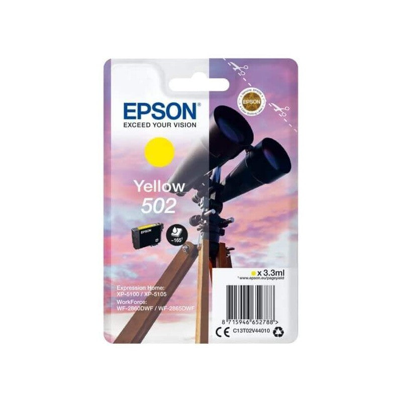 Epson C13T02V44010 502 Cartuccia Originale Y Yellow 160 Pagine