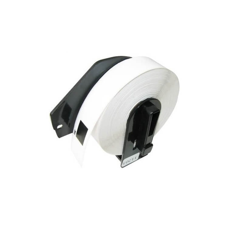 Brother DK-11203 300 Etichette Adesive in Carta Compatibili mm 17X87 Con Supporto In Plastica