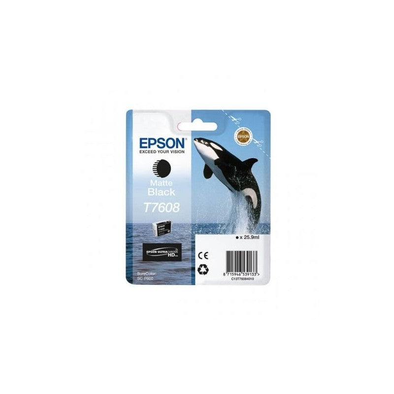 Epson C13T76084010 T7608 Cartuccia Originale Matte Bk Nero