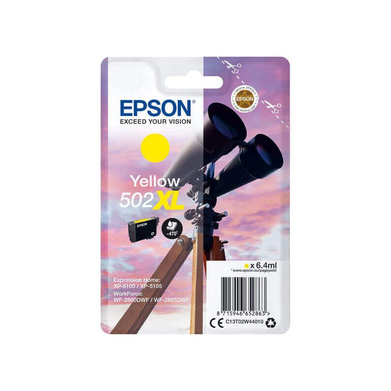 Epson C13T02W44010 502XL Cartuccia Originale Y Yellow 470 Pagine
