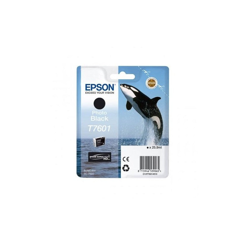 Epson C13T76014010 T7601 Cartuccia Originale Photo Bk Nero