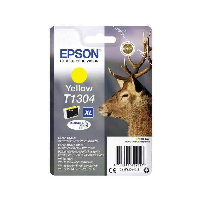 Epson C13T13044012 T1304 Cartuccia Originale Y Yellow 10ML 1005 Pagine