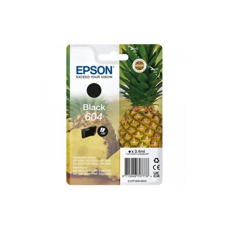 Epson C13T10G14010 604 Cartuccia Originale Bk Nero 150 Pagine