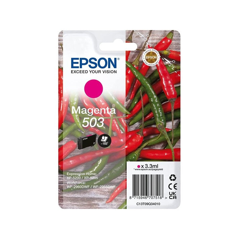Epson C13T09Q34010 503 Cartuccia Originale M Magenta 165 Pagine