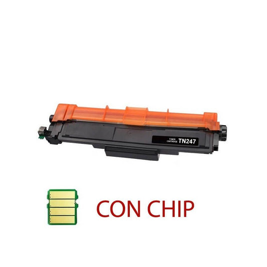 Toner Compatibile Brother TN-247 BK Nero 3000 Pagine Con Chip