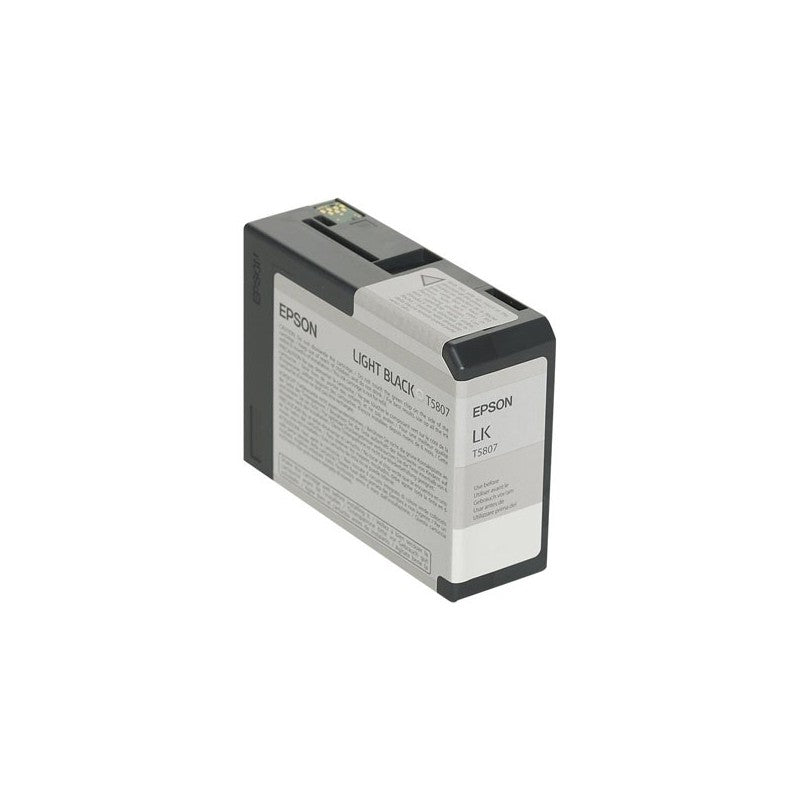 Epson C13T580700 T5807 Cartuccia Originale LBK Light Bk Nero 80ml
