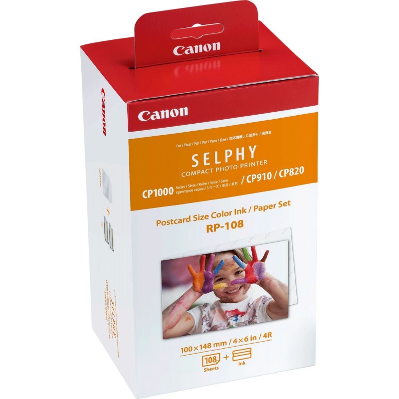 Canon RP-108 Kit Inchiostro + Carta Fotografica Originale 108 Fogli 100x148mm