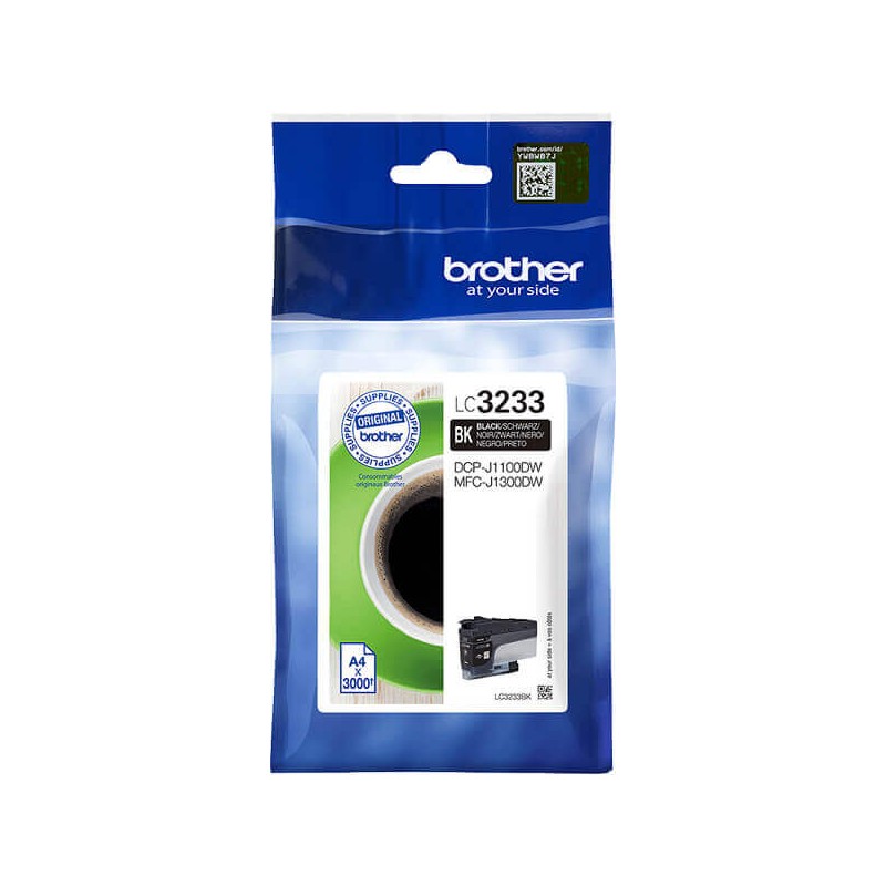 Cartuccia Originale Brother LC3233BK Bk Nero 3000 Pagine
