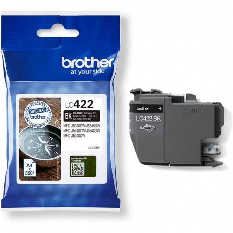 Cartuccia Originale Brother LC422BK Bk Nero 550 Pagine