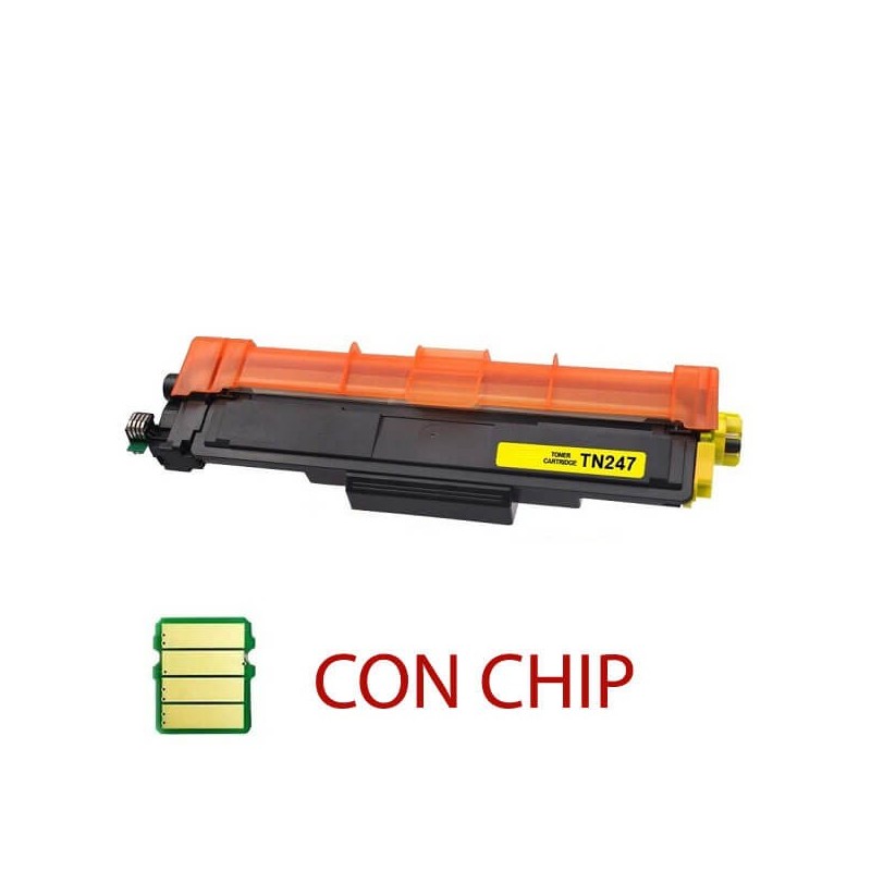 Toner Compatibile Brother TN-247 Y Yellow 2300 Pagine Con Chip
