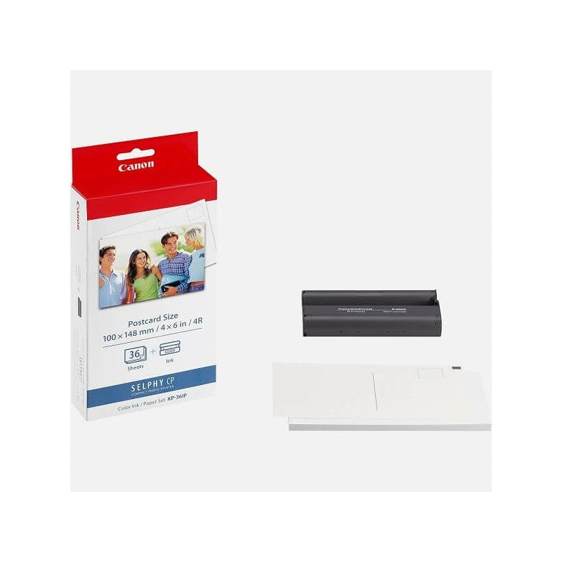 Canon KP-36IP Kit Inchiostro + Carta Fotografica Originale 36 Fogli 100x148mm