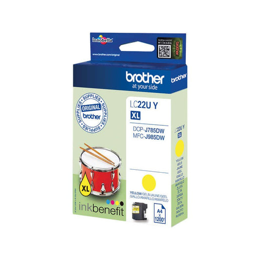 Cartuccia Originale Brother LC22UY Y Yellow 1200 Pagine